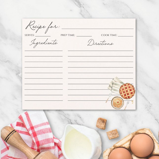 Baking Mat illustration Familj Receptkort (In situ)