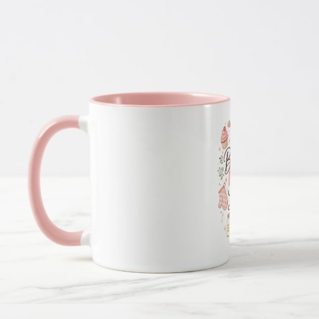 Baking Mom Life Coffee Mug - Cute Pastel Kitchen A Mugg (Vänster)