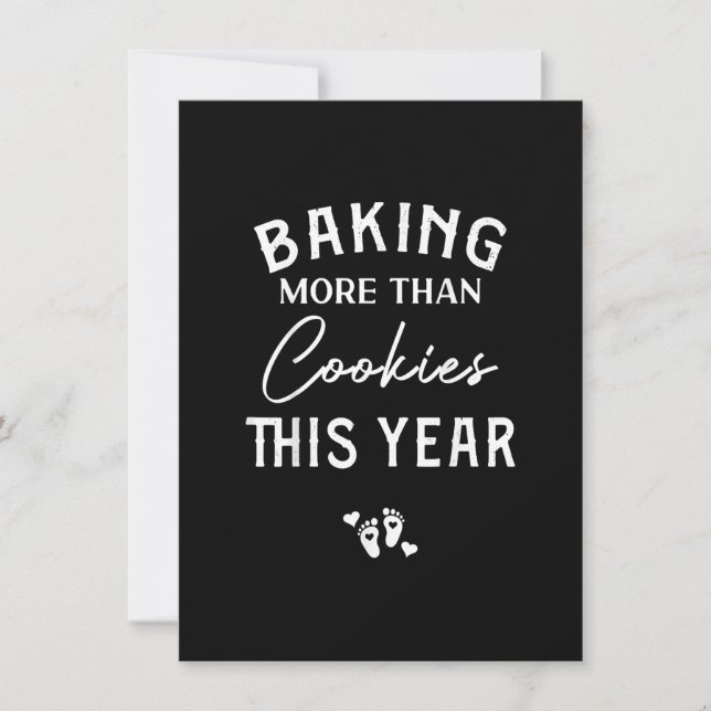 Baking More Than Cookies Christmas Xmas Pregnancy Inbjudningar (Framsida)