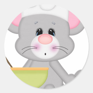 Baking Mouse Runt Klistermärke
