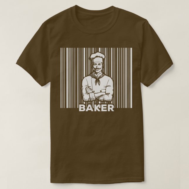 Baking Muffins Cookie Cakes Pastries - Barcode Bak T Shirt (Design framsida)