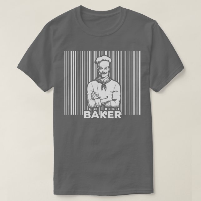 Baking Muffins Cookie Cakes Pastries Barcode Bake T Shirt (Design framsida)