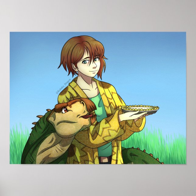 Baking Paj för en Dinosaur Poster (Framsidan)