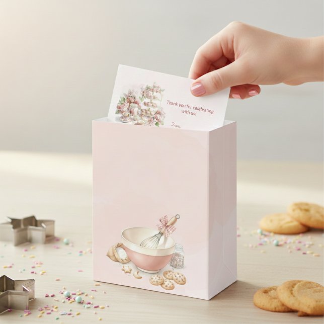 Baking Party Birthday Favor Thank You Insert Visitkort (Skapare uppladdad)