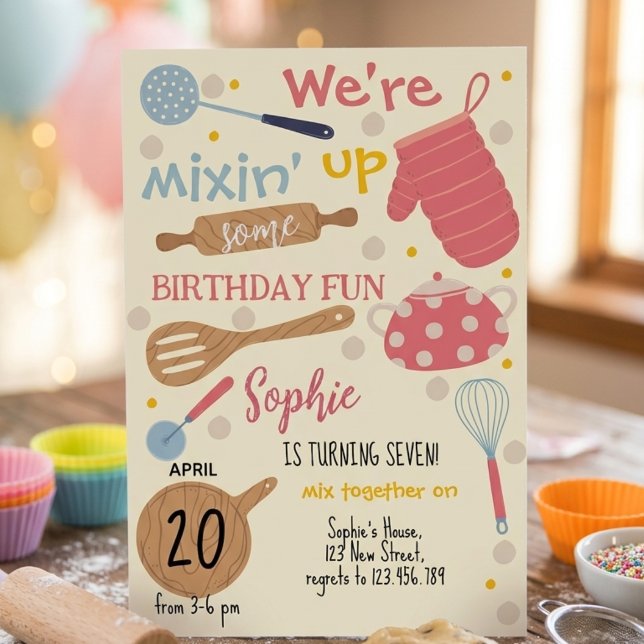 Baking party Birthday Invitation Inbjudningar (Skapare uppladdad)