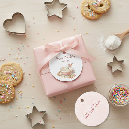Baking Party Girls Birthday Elegant Bawl & Whisk Gåvor Etiketter