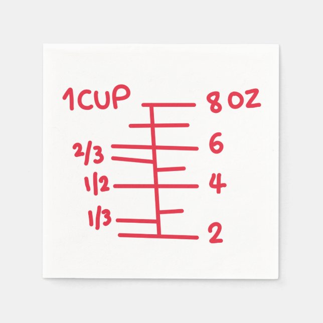 Baking Party Measurement Kopp Napkin Pappersservett (Framsidan)