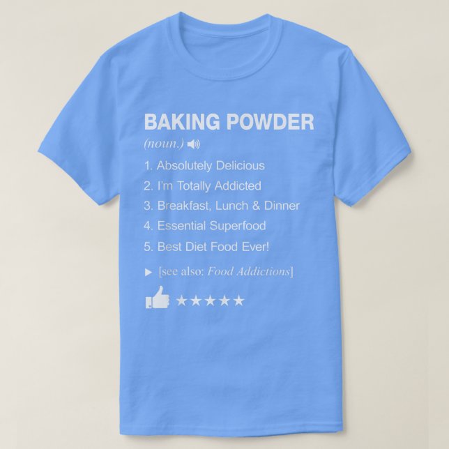 Baking Powder Definition: Funny T-Shirt (Design framsida)