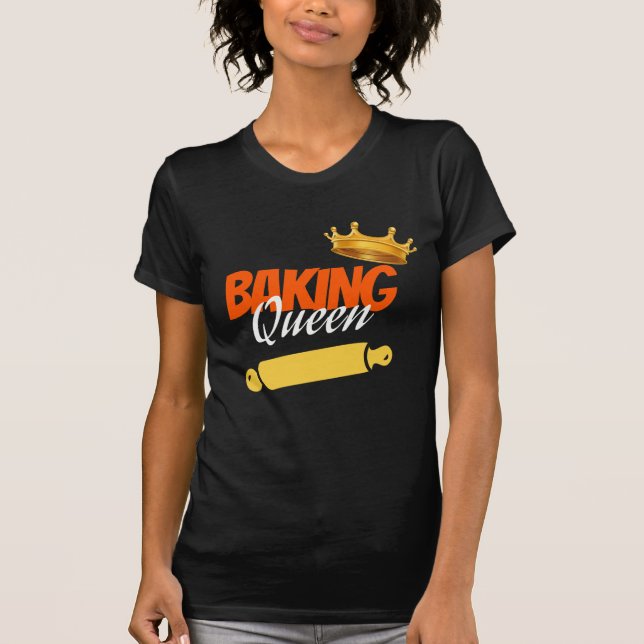 Baking Queen Baker Chef T Shirt (Framsida)