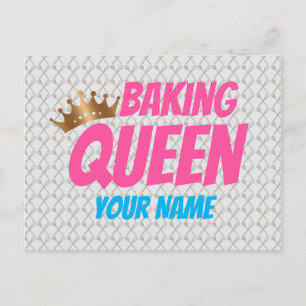 Baking Queen Mönster for Cake and Sweets Älskare Helg Vykort