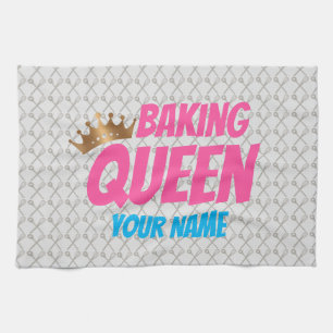 Baking Queen Mönster for Cake and Sweets Älskare Kökshandduk