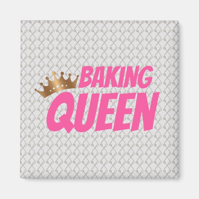Baking Queen Mönster for Cake and Sweets Älskare Magnet (Framsidan)