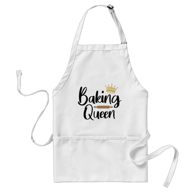 Baking Queen // Roligt Baking Quote Förkläde (Framsidan)