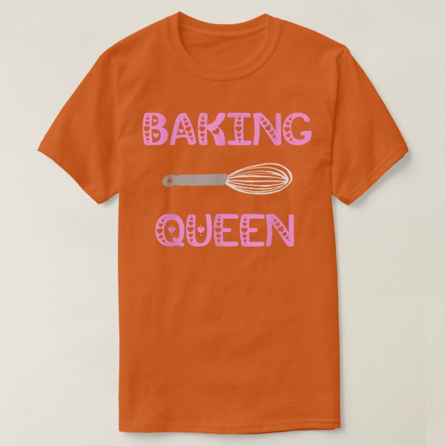 Baking Queen Whisk Baker Girl Pastry Chef Bakery C T Shirt (Design framsida)