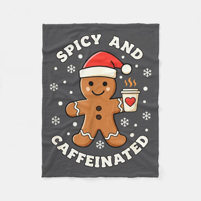 Baking Scy And Caffeinated Gingerbread Coffee Chri Fleecefilt (Framsidan)
