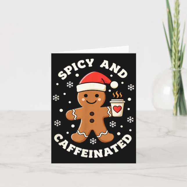 Baking Scy And Caffeinated Gingerbread Coffee Chri Kort (Framsida)