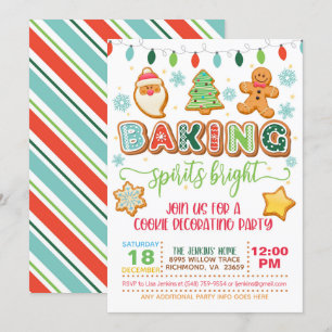 Baking sirits Bright-Stor-inbjudan - vit Inbjudningar