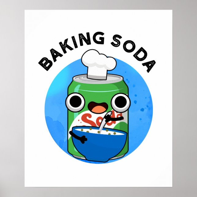 Baking Soda Funny Soda Pop Pun Poster (Framsidan)