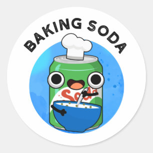 Baking Soda Funny Soda Pop Pun Runt Klistermärke