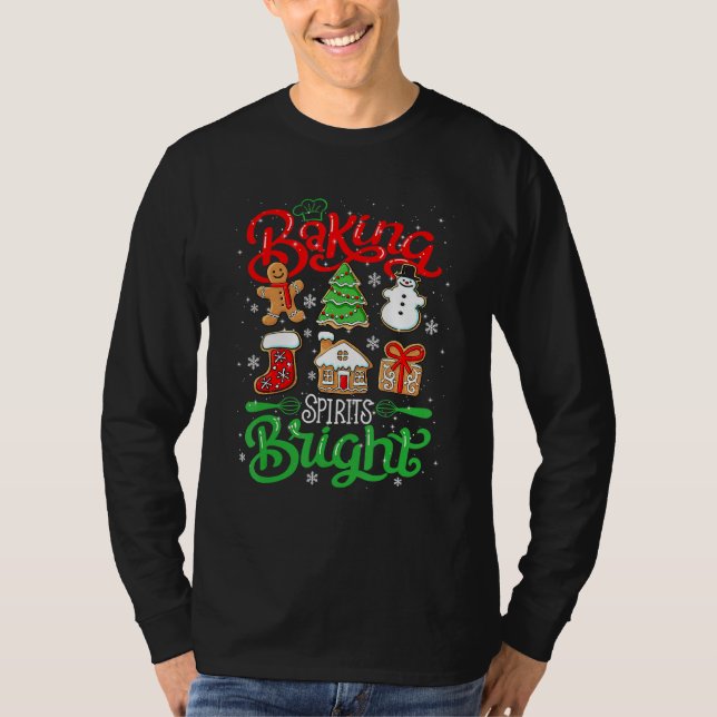 Baking Spirit Bright Donut Julgran Julafton Coo T Shirt (Framsida)