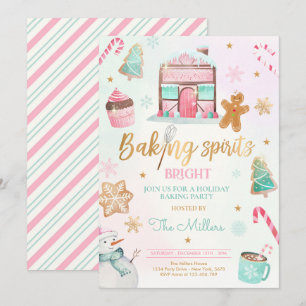 Baking Spirit Bright Julfest jul Bake Inbjudningar