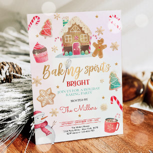 Baking Spirit Bright Julfest jul Bake Inbjudningar