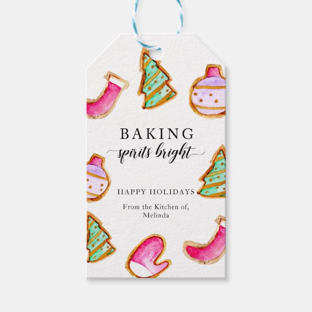 Baking Spirits Bright Baking Party Simple  Presentetikett (Framsidan)