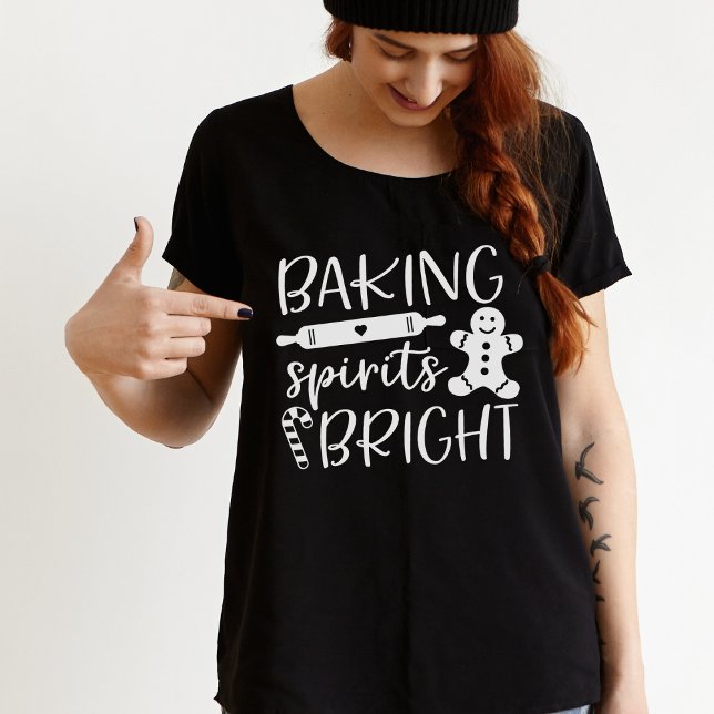 Baking Spirits Bright Black Women's jul T Shirt (Skapare uppladdad)