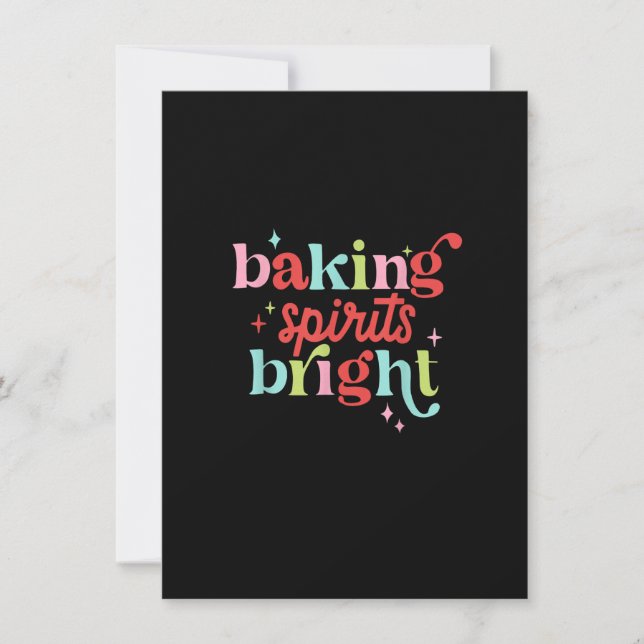 Baking Spirits Bright Christmas Cookie Funny Lover Inbjudningar (Framsida)