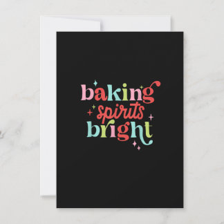 Baking Spirits Bright Christmas Cookie Funny Lover Inbjudningar