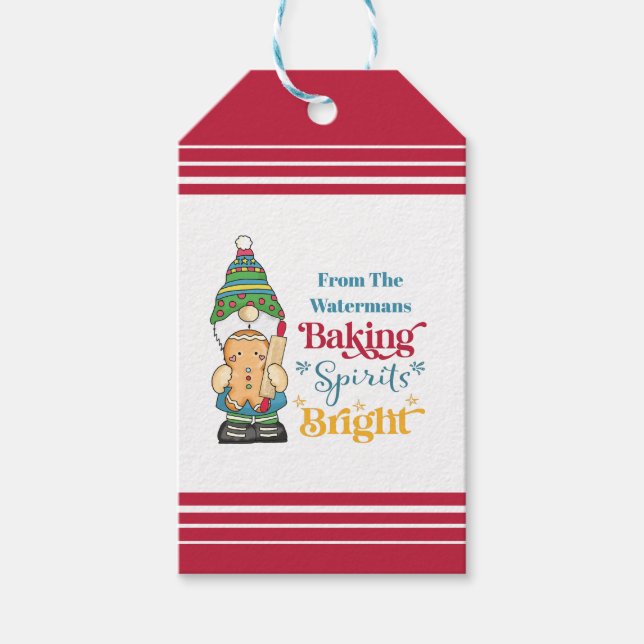 Baking Spirits Bright Cookie-Helgdag Presentetikett (Framsidan)