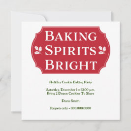 Baking Spirits Bright Cookie Inbjudningar