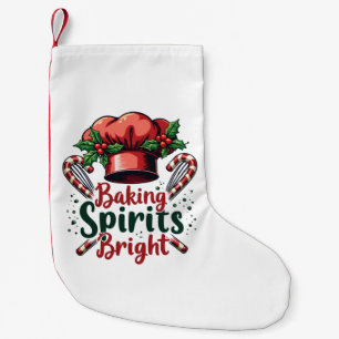 Baking Spirits Bright Funny Baking Chef Baker Liten Julstrumpa