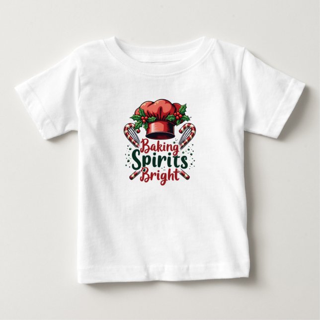 Baking Spirits Bright Funny Baking Chef Baker T Shirt (Framsida)