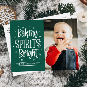 Baking Spirits Bright Grönt Photo Helg Vykort