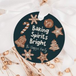 Baking Spirits Bright Helgdag Cookies Gåvor Etiketter