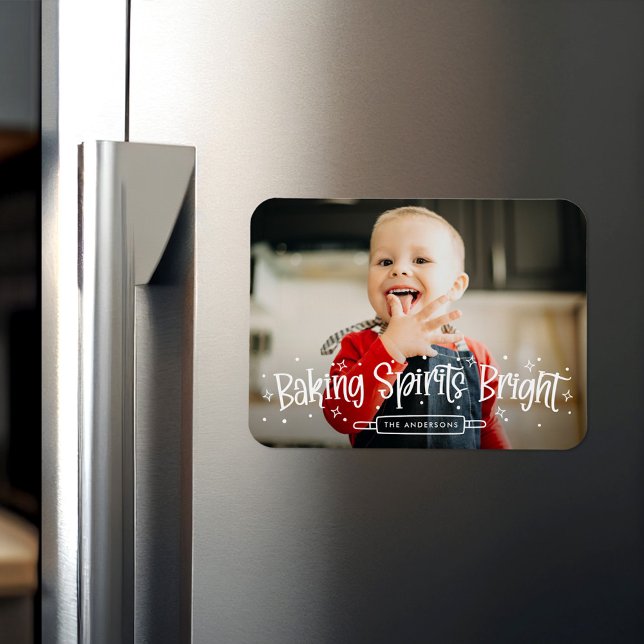 Baking Spirits Bright Helgdag Photo Magnet (Skapare uppladdad)
