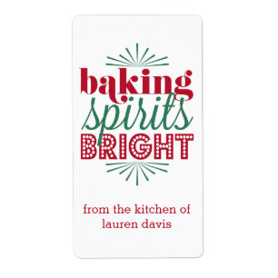 Baking Spirits Bright   Helgdag Red & Grönt Fraktsedel