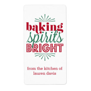 Baking Spirits Bright   Helgdag Red & Grönt Fraktsedel