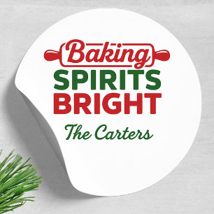 Baking Spirits Bright Holiday Runt Klistermärke