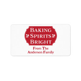 Baking Spirits Bright jul Baking Adressetikett
