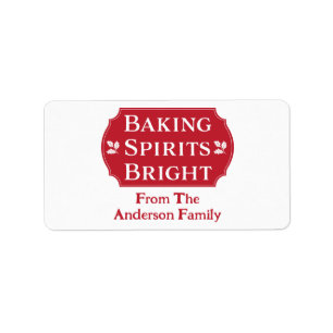 Baking Spirits Bright jul Baking Adressetikett