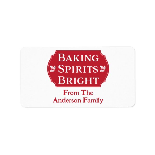 Baking Spirits Bright jul Baking Adressetikett (Framsidan)