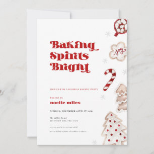 Baking Spirits Bright-jul Cookie-inbjudan Inbjudningar