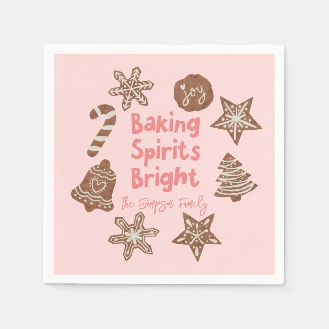 Baking Spirits Bright jul Cookie-Rosa Pappersservett (Framsidan)
