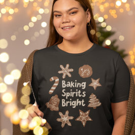 Baking Spirits Bright jul Cookies Festive T Shirt