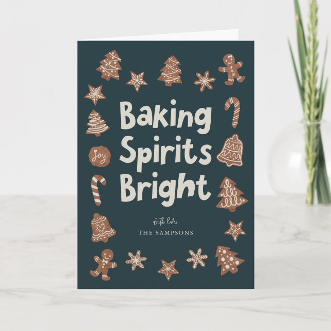 Baking Spirits Bright jul Cookies Helgkort (Framsida)