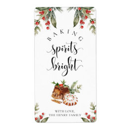 Baking Spirits Bright jul Gift Märkre Stickers Fraktsedel