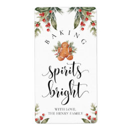 Baking Spirits Bright jul Gift Märkre Stickers Fraktsedel