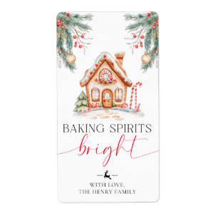 Baking Spirits Bright jul Gift Märkre Stickers Fraktsedel